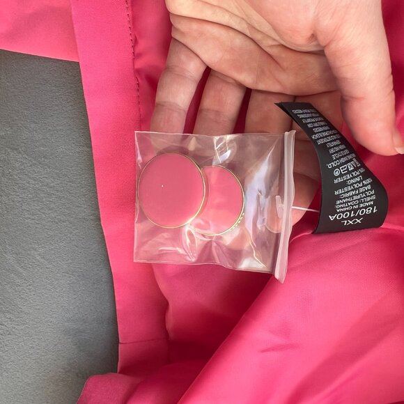 kate spade Single-Breasted Pleated Back Trench rain Coat jacket pink size xxl - Picture 14 of 15